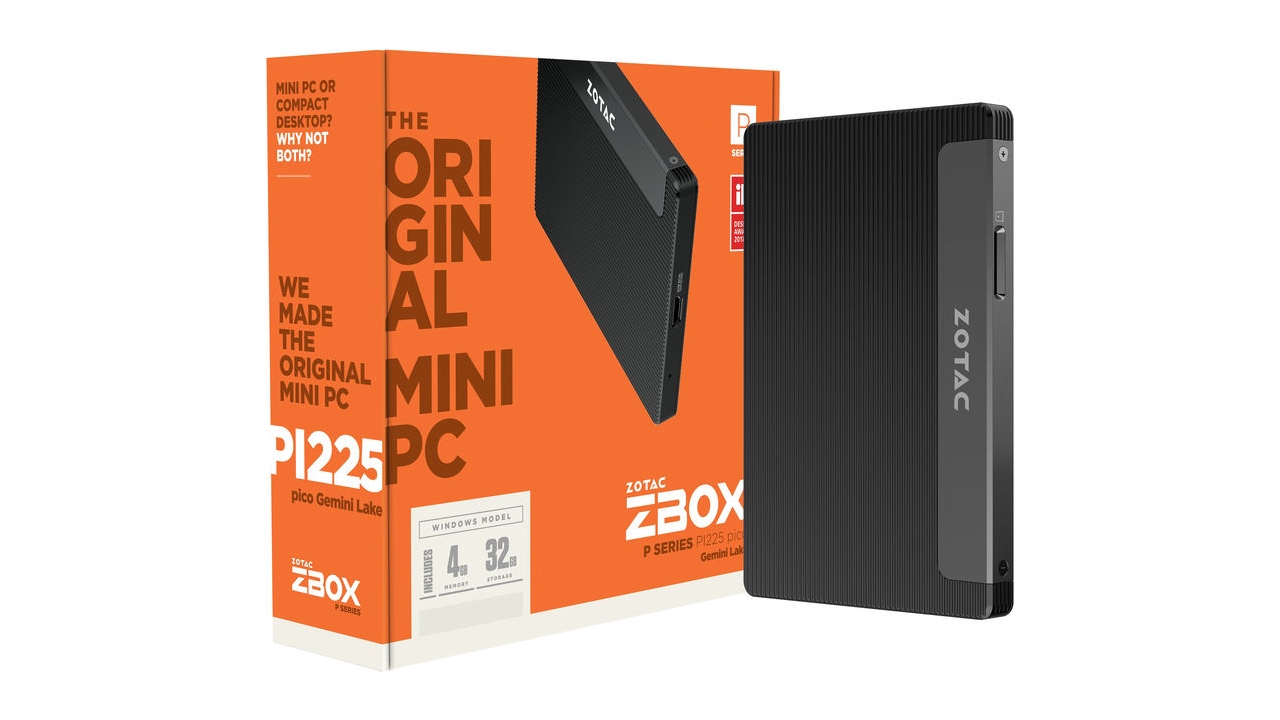 Мини-компьютер ZBOX PI225-GK Pico с коробкой