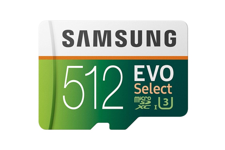 Изображение карты памяти microSD Samsung Evo Select объёмом 512 ГБ