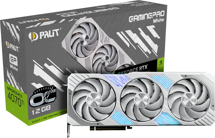 Видеокарта Palit GeForce RTX 4070 Ti GamingPro White OC
