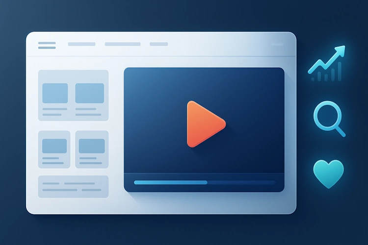 видео в структуре сайта